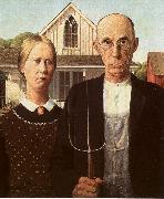Grant Wood American Gothic USA oil painting reproduction